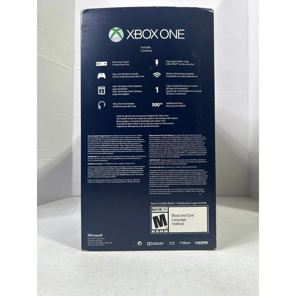 Microsoft Xbox One 500GB Console Halo The Master Chief Collection Box Only